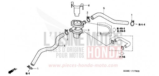 COMMANDE INJECTION D'AIR SOUPAPE VT125C6 de 2006